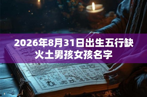 2026年8月31日出生五行缺火土男孩女孩名字