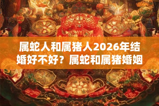 属蛇人和属猪人2026年结婚好不好？属蛇和属猪婚姻怎么样？