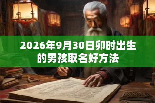 2026年9月30日卯时出生的男孩取名好方法