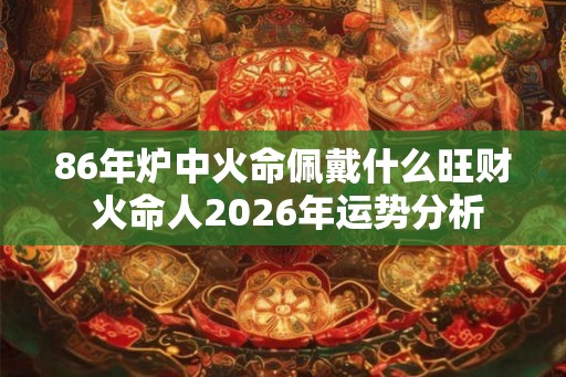 86年炉中火命佩戴什么旺财 火命人2026年运势分析