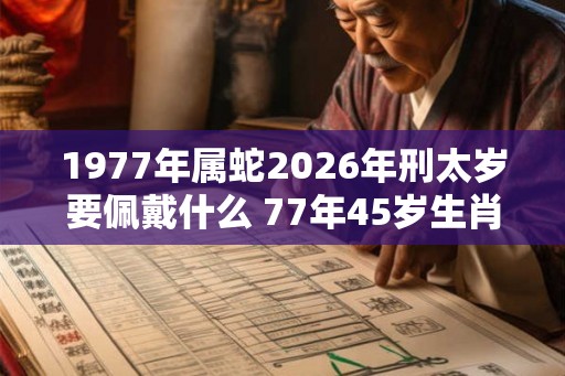 1977年属蛇2026年刑太岁要佩戴什么 77年45岁生肖蛇犯太岁怎么化解