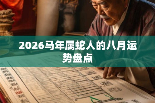 2026马年属蛇人的八月运势盘点