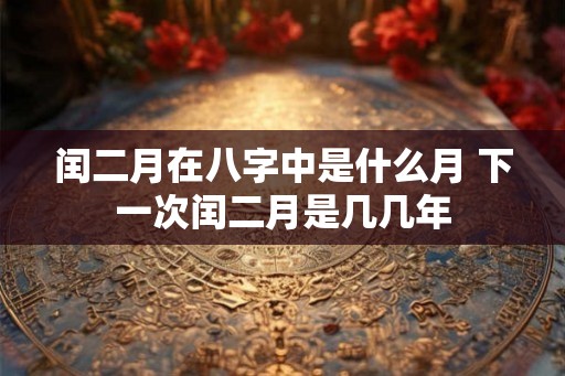 闰二月在八字中是什么月 下一次闰二月是几几年