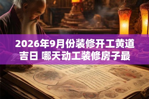 2026年9月份装修开工黄道吉日 哪天动工装修房子最好