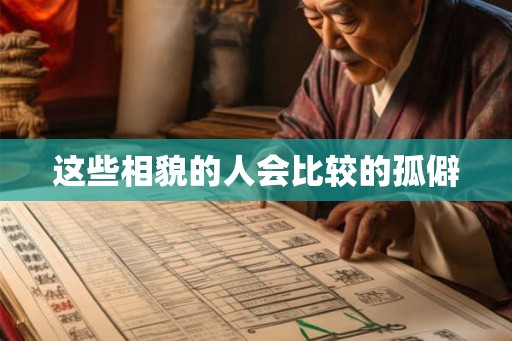 这些相貌的人会比较的孤僻 这些相貌的人会比较的孤僻