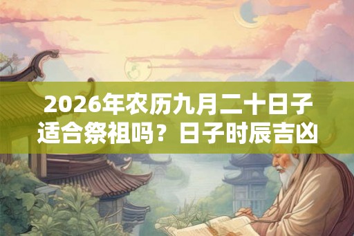 2026年农历九月二十日子适合祭祖吗？日子时辰吉凶如何？