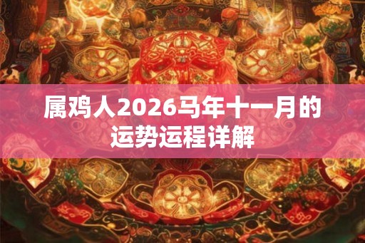 属鸡人2026马年十一月的运势运程详解