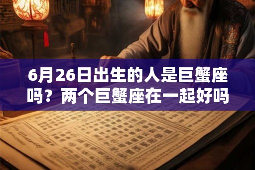 6月26日出生的人是巨蟹座吗?两个巨蟹座在一起好吗? 6月26日出生的人是巨蟹座吗?两个巨蟹座在一起好吗?