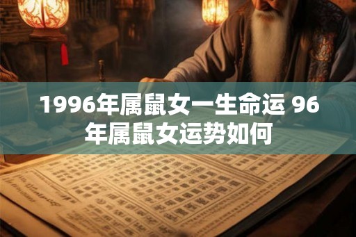 1996年属鼠女一生命运 96年属鼠女运势如何