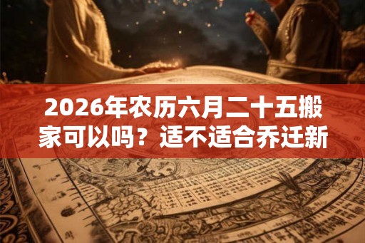 2026年农历六月二十五搬家可以吗?适不适合乔迁新居? 2026年农历六月二十五搬家可以吗?适不适合乔迁新居?