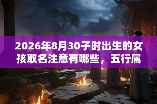 2026年8月30子时出生的女孩取名注意有哪些，五行属什么