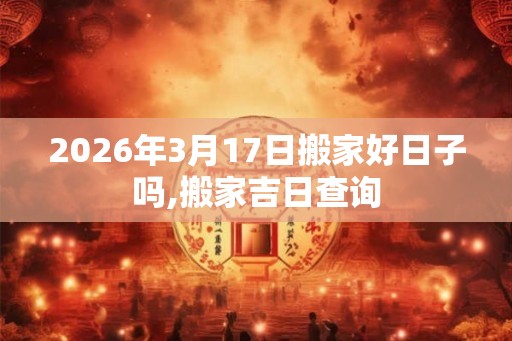 2026年3月17日搬家好日子吗,搬家吉日查询