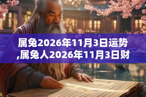 属兔2026年11月3日运势,属兔人2026年11月3日财运,生肖兔2026年11月3日运势