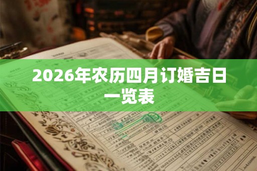 2026年农历四月订婚吉日一览表