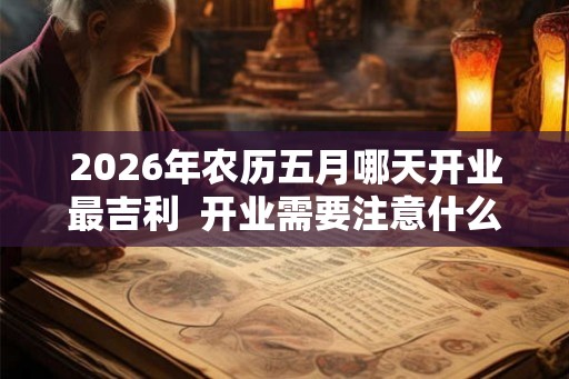 2026年农历五月哪天开业最吉利  开业需要注意什么