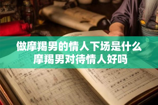 做摩羯男的情人下场是什么 摩羯男对待情人好吗