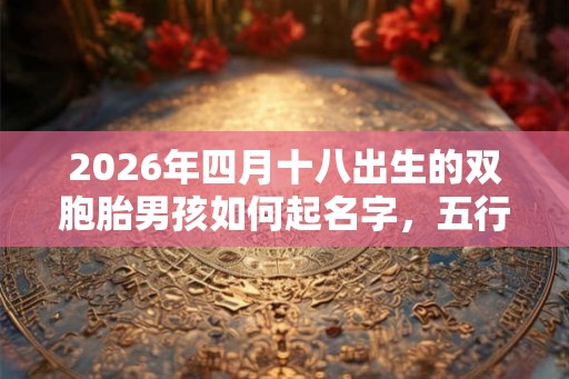 2026年四月十八出生的双胞胎男孩如何起名字，五行属什么