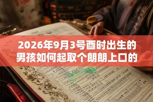 2026年9月3号酉时出生的男孩如何起取个朗朗上口的名字,五行属什么 2026年9月3号酉时出生的男孩如何起取个朗朗上口的名字,五行属什么