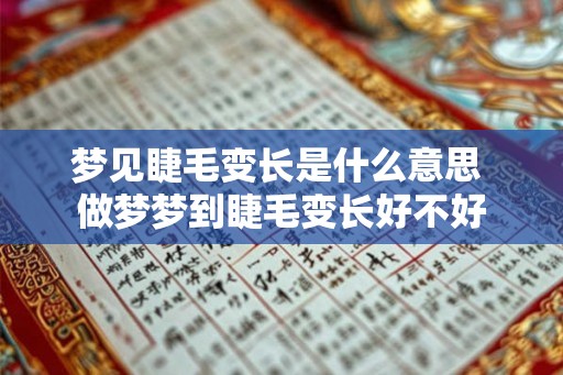 梦见睫毛变长是什么意思 做梦梦到睫毛变长好不好