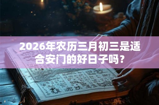 2026年农历三月初三是适合安门的好日子吗？