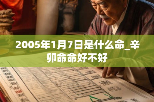 2005年1月7日是什么命_辛卯命命好不好