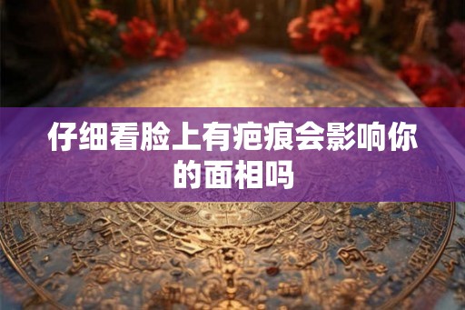 仔细看脸上有疤痕会影响你的面相吗