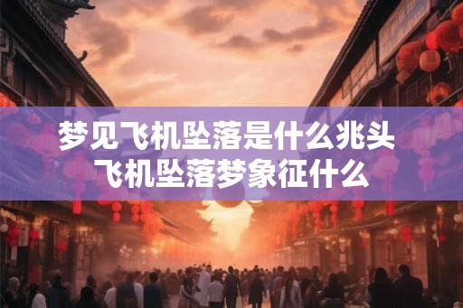 梦见飞机坠落是什么兆头 飞机坠落梦象征什么