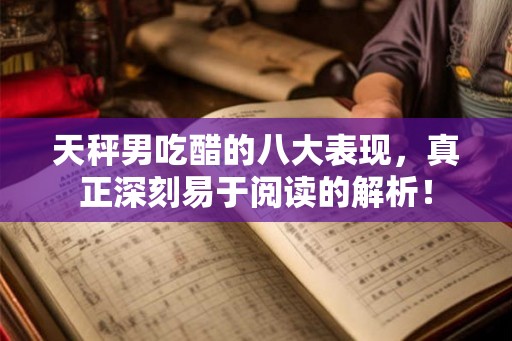 天秤男吃醋的八大表现，真正深刻易于阅读的解析！