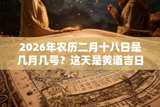 2026年农历二月十八日是几月几号？这天是黄道吉日吗？