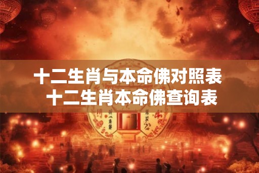 十二生肖与本命佛对照表  十二生肖本命佛查询表