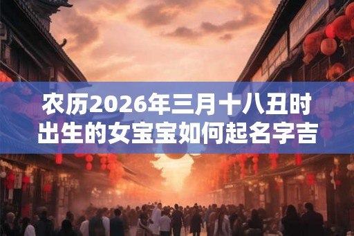 农历2026年三月十八丑时出生的女宝宝如何起名字吉祥,五行属什么 农历2026年三月十八丑时出生的女宝宝如何起名字吉祥,五行属什么