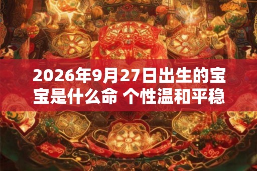 2026年9月27日出生的宝宝是什么命 个性温和平稳 2026年9月27日出生的宝宝是什么命 个性温和平稳
