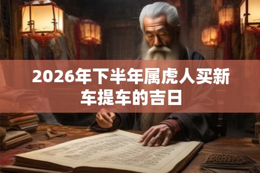 2026年下半年属虎人买新车提车的吉日