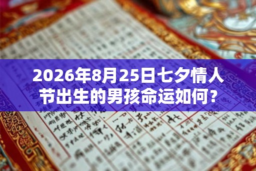 2026年8月25日七夕情人节出生的男孩命运如何? 2026年8月25日七夕情人节出生的男孩命运如何?