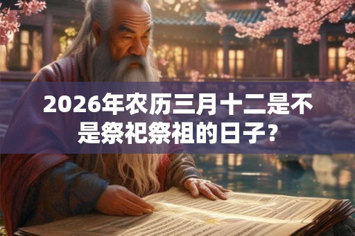 2026年农历三月十二是不是祭祀祭祖的日子？