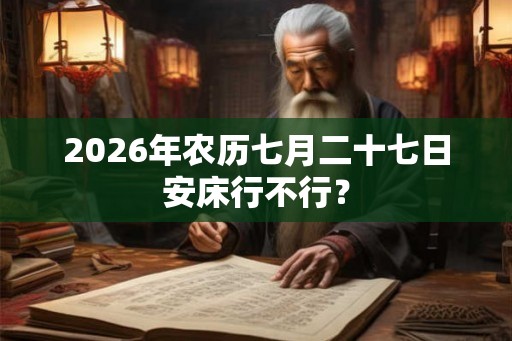 2026年农历七月二十七日安床行不行？