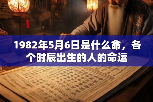 1982年5月6日是什么命,各个时辰出生的人的命运 1982年5月6日是什么命,各个时辰出生的人的命运