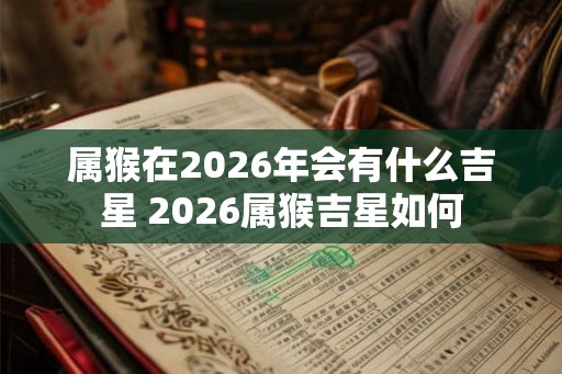 属猴在2026年会有什么吉星 2026属猴吉星如何