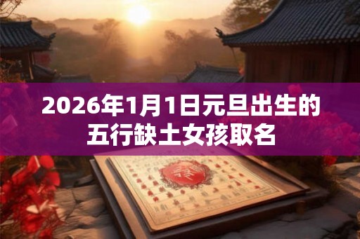 2026年1月1日元旦出生的五行缺土女孩取名