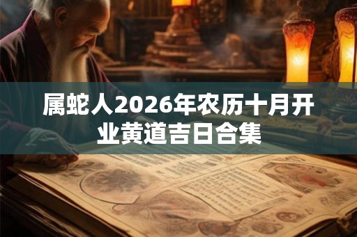 属蛇人2026年农历十月开业黄道吉日合集
