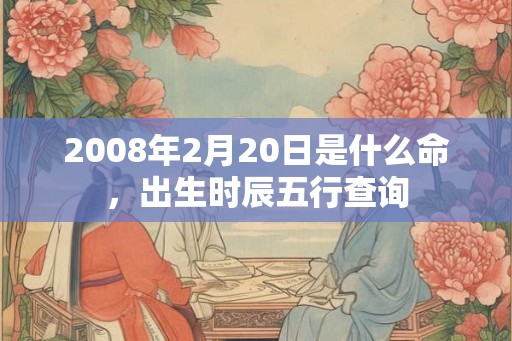 2008年2月20日是什么命，出生时辰五行查询