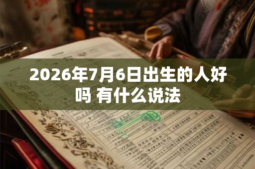 2026年7月6日出生的人好吗 有什么说法