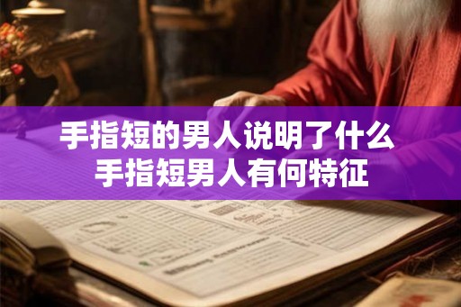 手指短的男人说明了什么 手指短男人有何特征