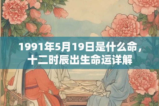 1991年5月19日是什么命,十二时辰出生命运详解 1991年5月19日是什么命,十二时辰出生命运详解