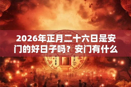 2026年正月二十六日是安门的好日子吗？安门有什么注意事项？