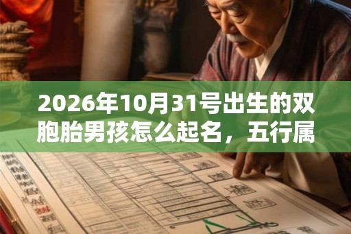 2026年10月31号出生的双胞胎男孩怎么起名，五行属什么