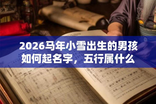 2026马年小雪出生的男孩如何起名字，五行属什么