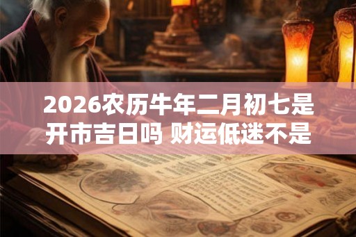 2026农历牛年二月初七是开市吉日吗 财运低迷不是吉日