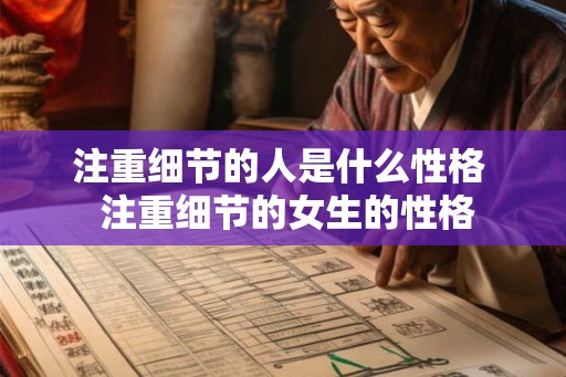 注重细节的人是什么性格  注重细节的女生的性格