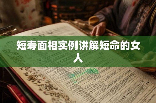 短寿面相实例讲解短命的女人